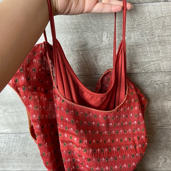 Max studio smocked cap sleeve boho print dress - Picture 11 of 11